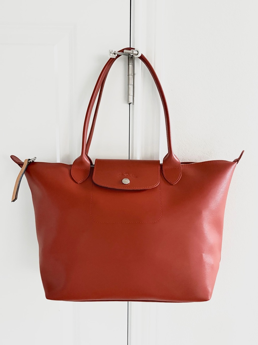 Authentic Longchamp Le Pliage City Medium Tote in Rust - Picture 14 of 15